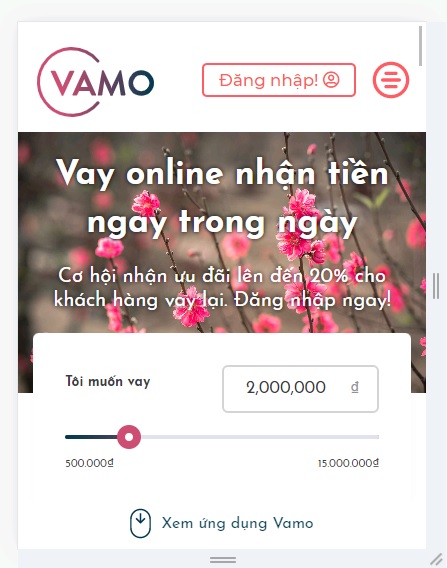app vay tiền Vamo
